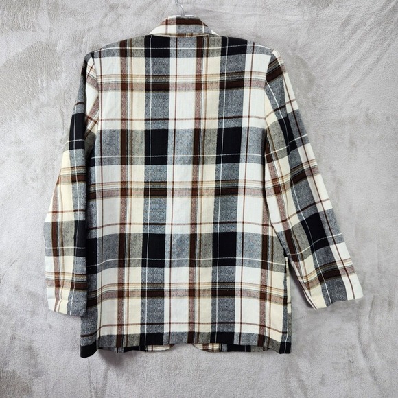 Fashion Bug Plaid Blazer Women Size S Career Wear Business Casual Jacket Vintage - Picture 2 of 7